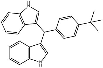 3,3'-[[4-(tert-butyl)phenyl]methylene]bis(1H-indole) Structure