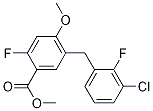 Methyl 5-(3-chloro-2-fluorobenzyl)-2-fluoro-4-Methoxybenzoate 结构式