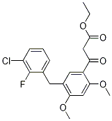 ethyl 3-(5-(3-chloro-2-fluorobenzyl)-2,4-diMethoxyphenyl)-3-oxopropanoate Structure