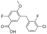 5-(3-chloro-2-fluorobenzyl)-2-fluoro-4-Methoxybenzoic acid,949465-87-6,结构式