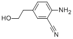 Benzonitrile,  2-amino-5-(2-hydroxyethyl)- Structure