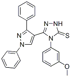 3H-1,2,4-Triazole-3-thione,  5-(1,3-diphenyl-1H-pyrazol-4-yl)-2,4-dihydro-4-(3-methoxyphenyl)- Structure