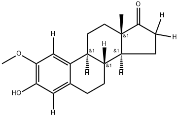 2-甲氧基雌酮-D4, 949885-90-9, 结构式