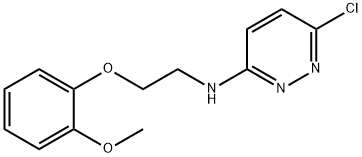3-PYRIDAZINAMINE, 6-CHLORO-N-[2-(2-METHOXYPHENOXY)ETHYL]- Structure