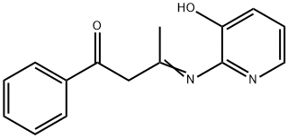3-(3-hydroxypyridin-2-ylimino)-1-phenylbutan-1-one 化学構造式