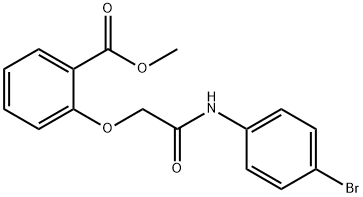 methyl 2-(2-((4-bromophenyl)amino)-2-oxoethoxy)benzoate Struktur