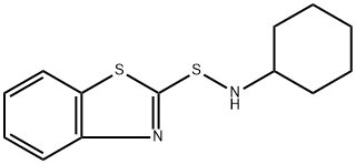 N-环己基-2-苯并噻唑次磺酰胺,95-33-0,结构式