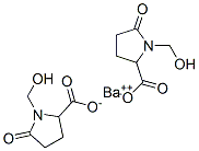 barium bis[1-(hydroxymethyl)-5-oxo-DL-prolinate] 结构式
