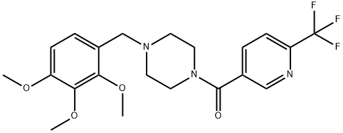 METHANONE, [6-(TRIFLUOROMETHYL)-3-PYRIDINYL][4-[(2,3,4-TRIMETHOXYPHENYL)METHYL]-1-PIPERAZINYL]- Structure
