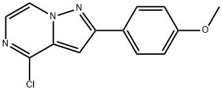 4-クロロ-2-(4-メトキシフェニル)ピラゾロ[1,5-A]ピラジン 化学構造式