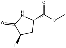 Proline, 4-fluoro-5-oxo-, methyl ester, trans- (9CI) Structure