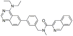 3-Isoquinolinecarboxamide,  N-[[3-[4-(diethylamino)-6-quinazolinyl]phenyl]methyl]-N-methyl- Structure