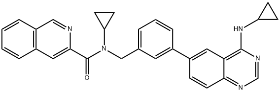 3-이소퀴놀린카르복스아미드,N-시클로프로필-N-[[3-[4-(시클로프로필아미노)-6-퀴나졸리닐]페닐]메틸]-