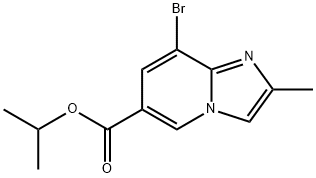 Imidazo[1,2-a]pyridine-6-carboxylic acid, 8-bromo-2-methyl-, 1-methylethyl ester Struktur