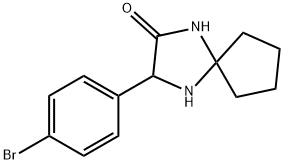 3-(4-BROMOPHENYL)-1,4-DIAZASPIRO[4.4]NONAN-2-ONE 化学構造式