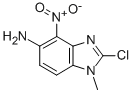 2-CHLORO-1-METHYL-4-NITRO-1H-BENZO[D]IMIDAZOL-5-AMINE Struktur