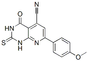 Pyrido[2,3-d]pyrimidine-5-carbonitrile,  1,2,3,4-tetrahydro-7-(4-methoxyphenyl)-4-oxo-2-thioxo- Structure