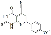 Pyrido[2,3-d]pyrimidine-5-carbonitrile,  1,2,3,4-tetrahydro-7-(4-methoxyphenyl)-4-oxo-2-thioxo- 结构式