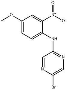 5-BROMO-N-(4-METHOXY-2-NITROPHENYL)PYRAZIN-2-AMINE 化学構造式
