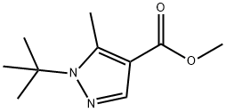 1-叔丁基-5-甲基-1H-吡唑-4-羧酸甲酯, 950858-97-6, 结构式