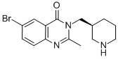 6-BROMO-2-METHYL-3-[(3S)-3-PIPERIDINYLMETHYL]-4(3H)-QUINAZOLINONE 化学構造式