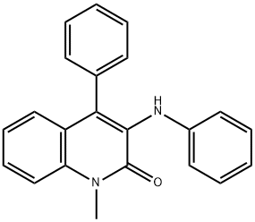 2(1H)-Quinolinone,  1-methyl-4-phenyl-3-(phenylamino)- 化学構造式