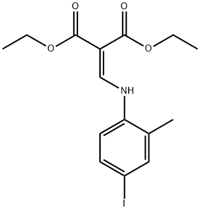 2 - ((((4-碘-2-甲基苯基)氨基)亚甲基)丙二酸二乙酯, 951006-38-5, 结构式
