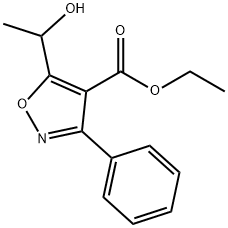 4-Isoxazolecarboxylicacid,5-(1-hydroxyethyl)-3-phenyl-,ethylester(9CI),95104-45-3,结构式