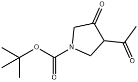3-乙酰基-4-氧代-吡咯烷-1-羧酸叔丁酯, 951127-34-7, 结构式