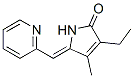 2H-Pyrrol-2-one,  3-ethyl-1,5-dihydro-4-methyl-5-(2-pyridinylmethylene)-,  (5Z)- Struktur