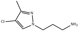 3-(4-氯-3-甲基-1H-吡唑-1-基)丙烷-1-胺,951235-35-1,结构式