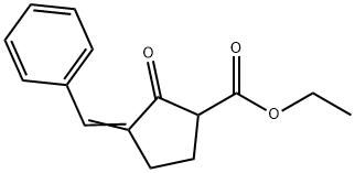 3-亚苄基-2-氧代-环戊基羧酸乙酯, 95127-15-4, 结构式