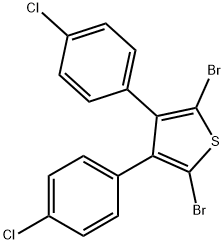 2,5-DIBROMO-3,4-BIS-(4-CHLORO-PHENYL)-THIOPHENE Struktur