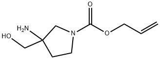 1-Pyrrolidinecarboxylic acid, 3-aMino-3-(hydroxyMethyl)-, 2-propen-1-yl ester 化学構造式