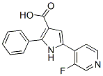 1H-Pyrrole-3-carboxylic  acid,  5-(3-fluoro-4-pyridinyl)-2-phenyl- Structure