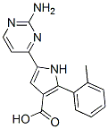 1H-Pyrrole-3-carboxylic  acid,  5-(2-amino-4-pyrimidinyl)-2-(2-methylphenyl)- Structure