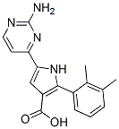 1H-Pyrrole-3-carboxylic  acid,  5-(2-amino-4-pyrimidinyl)-2-(2,3-dimethylphenyl)- 化学構造式