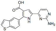 1H-Pyrrole-3-carboxylic  acid,  5-(2-amino-4-pyrimidinyl)-2-benzo[b]thien-5-yl- Structure