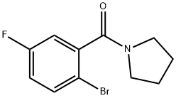 (2-Bromo-5-fluorophenyl)(pyrrolidin-1-yl)methanone Struktur
