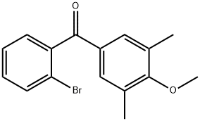 2-Bromo-3',5'-dimethyl-4'-methoxybenzophenone 化学構造式