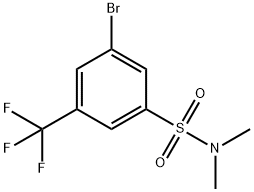 N,N-DIMETHYL 3-BROMO-5-TRIFLUOROMETHYLBENZENESULFONAMIDE, 951884-65-4, 结构式