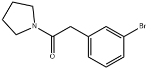 2-(3-ブロモフェニル)-1-(ピロリジン-1-イル)エタノン 化学構造式