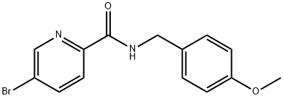 N-(4-METHOXYBENZYL) 5-BROMOPICOLINAMIDE,951885-02-2,结构式