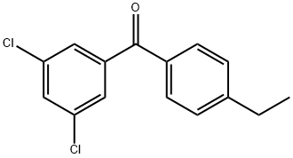 3,5-Dichloro-4'-ethylbenzophenone 化学構造式