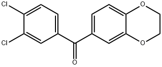3,4-Dichloro-3',4'-(ethylenedioxy)benzophenone 化学構造式