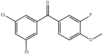 951886-12-7 3,5-Dichloro-3'-fluoro-4'-methoxybenzophenone