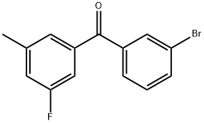 3-Bromo-3'-fluoro-5'-methylbenzophenone Structure