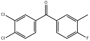 3,4-Dichloro-4'-fluoro-3'-methylbenzophenone Struktur