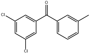 3,5-Dichloro-3'-methylbenzophenone 结构式