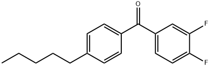 3,4-Difluoro-4'-n-pentylbenzophenone 结构式